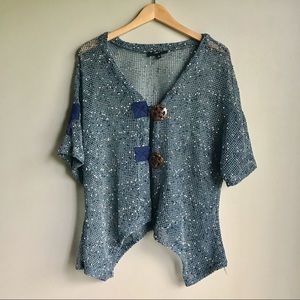 Skirts - Denim Skirt and Mesh Loose Fit Cardigan, EUC Skirts - Denim Skirt and Mesh Loose Fit Cardigan, EUC